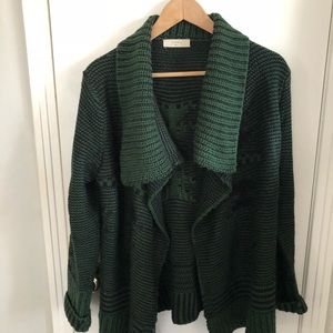 Wool cardigan sweater